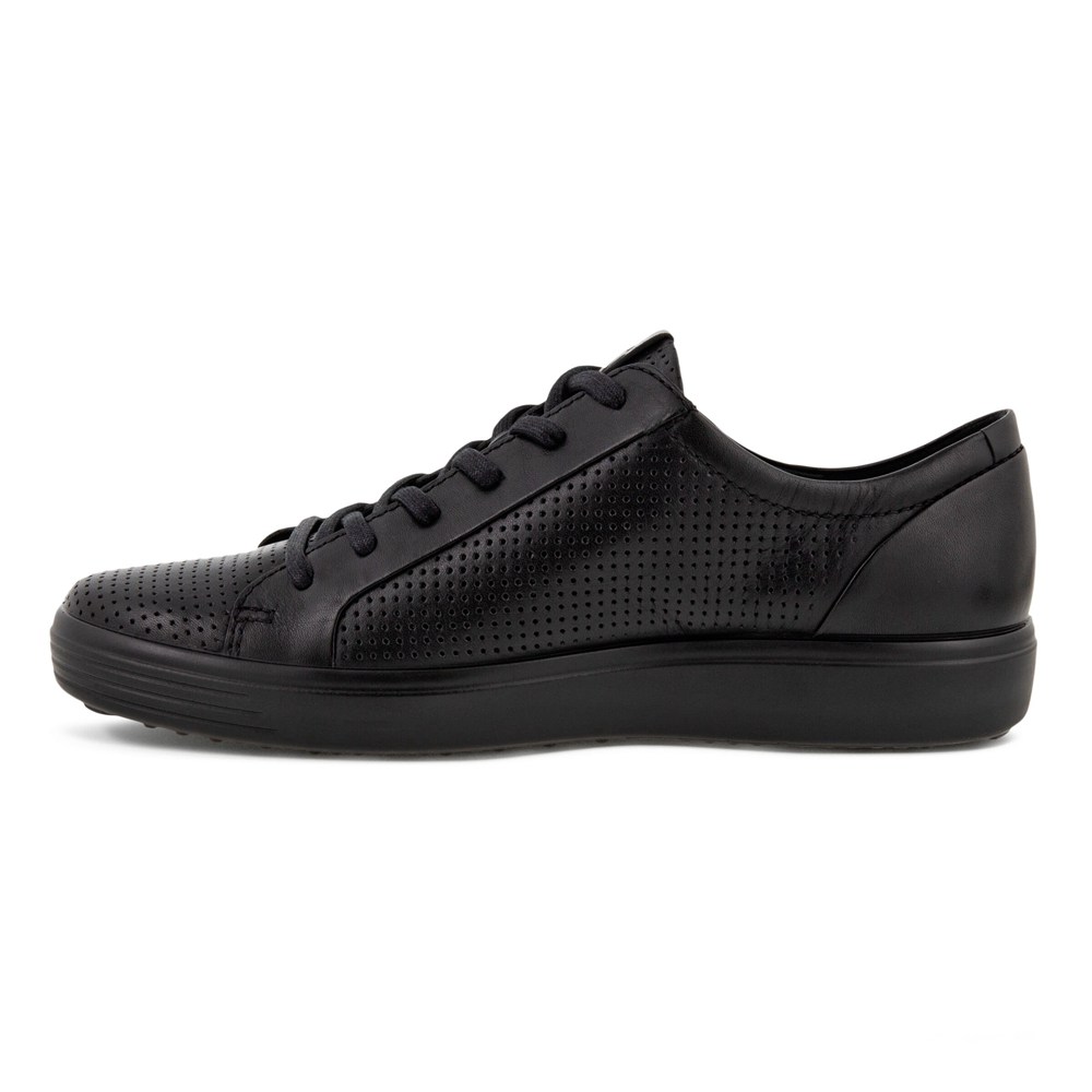 ECCO Mens Sneakers Black - Soft 7 Laced - NHL-146038